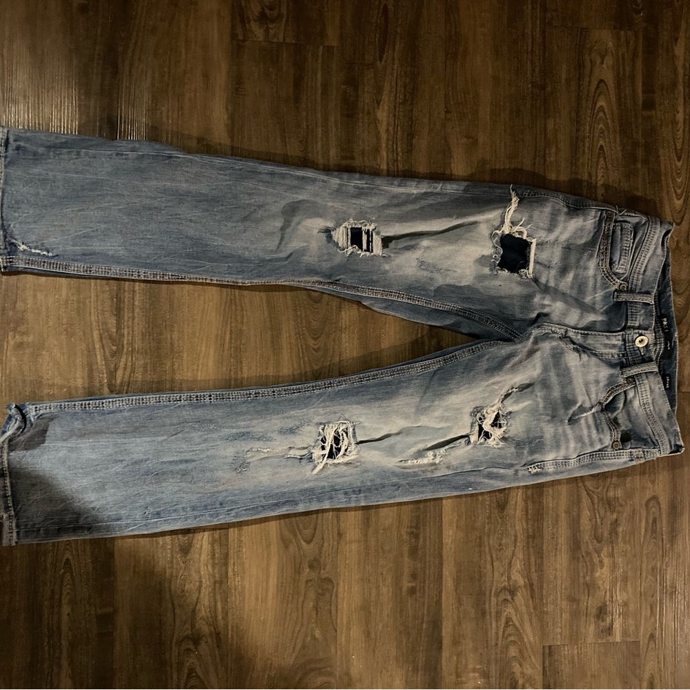 BKE Men's Denim Jean Blue Size 29x30 Aiden Boot Cut Med Light Wash 100% Cotton